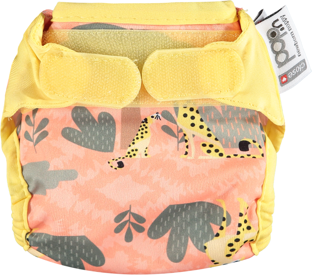 Pop-in Reusable Newborn Cloth Nappy  Cheetah Little Twidlets 