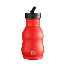 Load image into Gallery viewer, 350ml-underground-red-stainless-steel-bottle-Classc-Curvy-Canteen-onegreenbottle Red Little twidlets 
