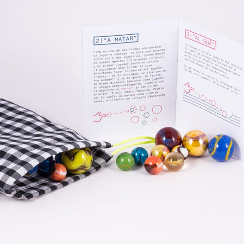 Set of Marbles with cloth bag Little twidlets
