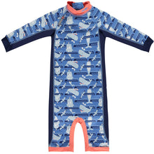 Load image into Gallery viewer, Close Toddler Snuggle Swimsuit Whales Little Twidlets 

