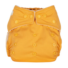 Load image into Gallery viewer, baba and boo reusable one size cloth nappy little twidlets orange amber
