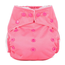 Load image into Gallery viewer, baba and boo reusable one size cloth nappy little twidlets bubblegum pink

