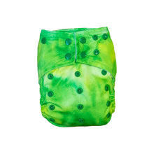 Load image into Gallery viewer, Bebeboo green reusable cloth nappy Little Twidlets 
