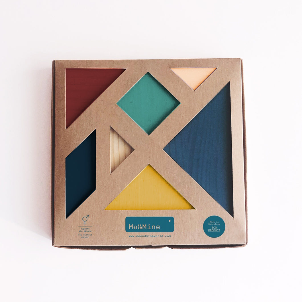 Tangram wooden puzzle, eco friendly made in spain. Little Twidlets 