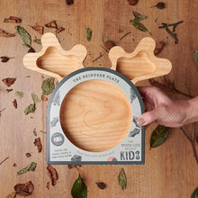 Load image into Gallery viewer, The Wood Life Project Wooden Plate - Reindeer plate for children weaning Christmas plate, little twidlets
