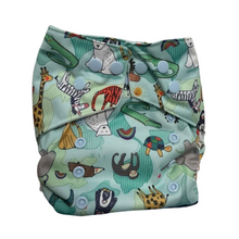 Load image into Gallery viewer, Sew Sustainable Reusable Nappies animals of the world Little Twidlets
