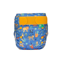 Load image into Gallery viewer, Tots Bots - Easy Fit STAR cloth reusable nappy colbalt cats easyfit Little Twidlets
