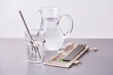 Load image into Gallery viewer, 5 Straight, Stainless Steel Smoothie Drinking Straws
