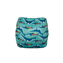 Load image into Gallery viewer, Tots Bots Reusable Swim Nappy Little Twidlets Rainbow whales
