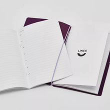 Load image into Gallery viewer, Recycled Leather Planner – Purple |  Vent for Change
