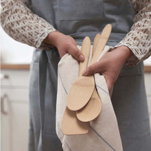 Load image into Gallery viewer, Person holding wooden spoons wrapped in a cloth with a kitchen  background | Little Twidlets
