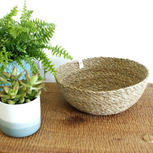 Load image into Gallery viewer, Large ReSpiin Natural seagrass home 
 decor bowl | Little Twidlets
