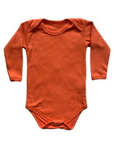 Load image into Gallery viewer, Beeboobuzz Long sleeved Baby Vest Orange Little Twidlets
