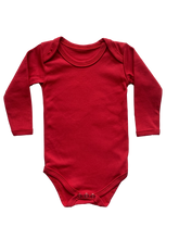 Load image into Gallery viewer, Beeboobuzz Long sleeved Baby Vest Red Little Twidlets
