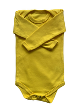 Load image into Gallery viewer, Beeboobuzz Long sleeved Baby Vest Yellow Little Twidlets
