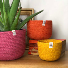 Load image into Gallery viewer, ReSpiin baskets, set of 3 &#39;fire&#39; sustainable jute | Little Twidlets
