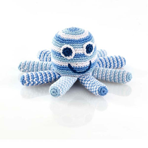 Rattle-octopus-Pale-blue stripes | LittleTwidlets