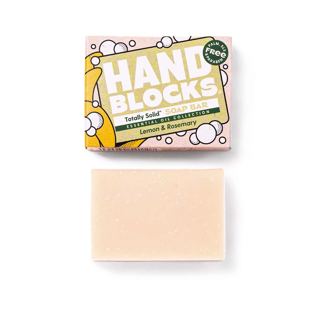 Hand Blocks Essential Oil Soap Bar – Lemon & Rosemary