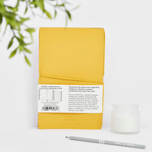 Load image into Gallery viewer, Recycled Leather Planner – Yellow | Vent For Change
