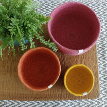 Load image into Gallery viewer, ReSpiin baskets, set of 3 &#39;fire&#39; sustainable jute | Little Twidlets
