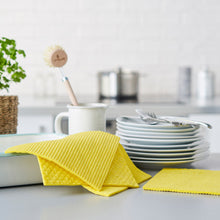 Load image into Gallery viewer, Compostable sponge cloth yellow eco living lifestyle | Little Twidlets  
