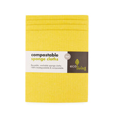 Load image into Gallery viewer, Compostable sponge cloth yellow eco living | Little Twidlets 
