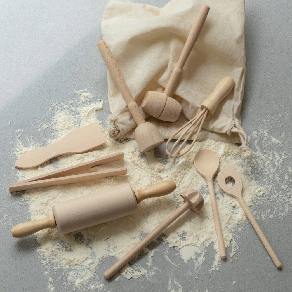 Mini Wooden Baking Utensil Set