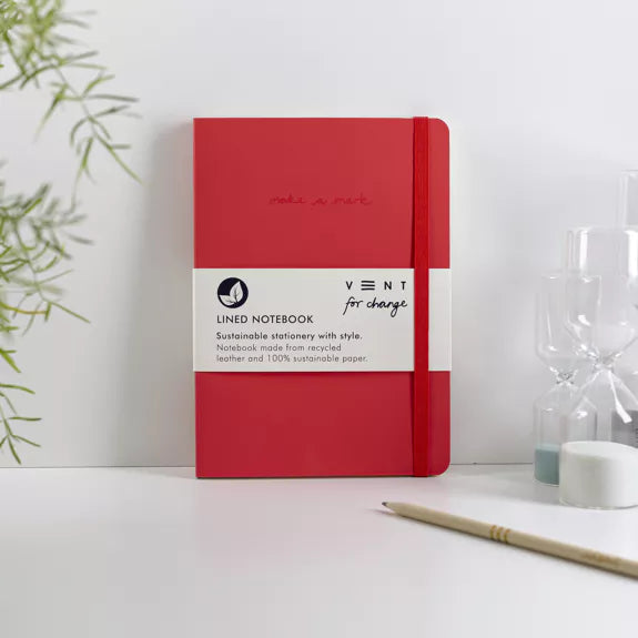 Lined Notebook, Red - Vent for Change