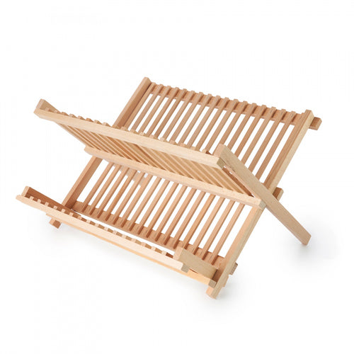 Wooden folding dish rack on a white background Eco Living | Little Twidlets
