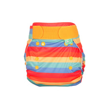 Load image into Gallery viewer, Tots Bots Reusable nappy wrap Rainbow Stripe Little Twidlets 
