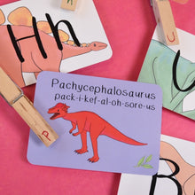 Load image into Gallery viewer, Alphabet Of Amazing Dinosaurs Flash Cards | Button and Squirt | Little Twidlets
