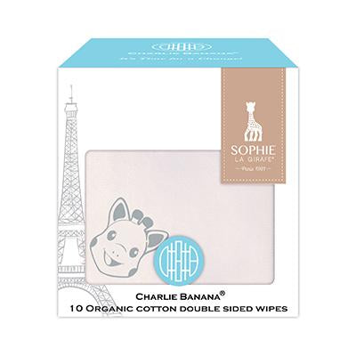 Charlie banana organic cotton baby wipes Sophie the giraffe Little Twidlets 
