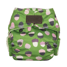 Load image into Gallery viewer, Baba and Boo reusable cloth nappy little twidlets acorns
