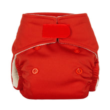 Load image into Gallery viewer, Baba and Boo reusable cloth nappy little twidlets berry red
