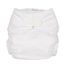 Load image into Gallery viewer, Baba and Boo reusable cloth nappy little twidlets cotton white
