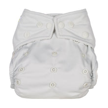 Load image into Gallery viewer, baba and boo reusable one size cloth nappy little twidlets pearl white
