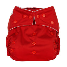 Load image into Gallery viewer, baba and boo reusable one size cloth nappy little twidlets red 
