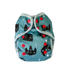 Load image into Gallery viewer, Bebeboo Reusable nappy Wrap cover Gamer print Little twildlets 
