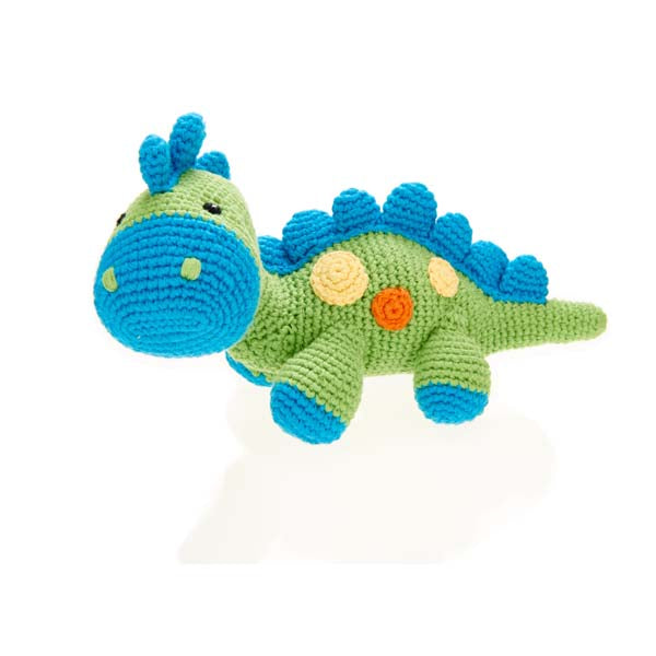 Pebble Child, Dinosaur rattle – Steggi green little twidlets