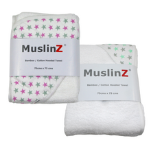 Load image into Gallery viewer, MuslinZ Hooded Baby Towel Little Twidlets

