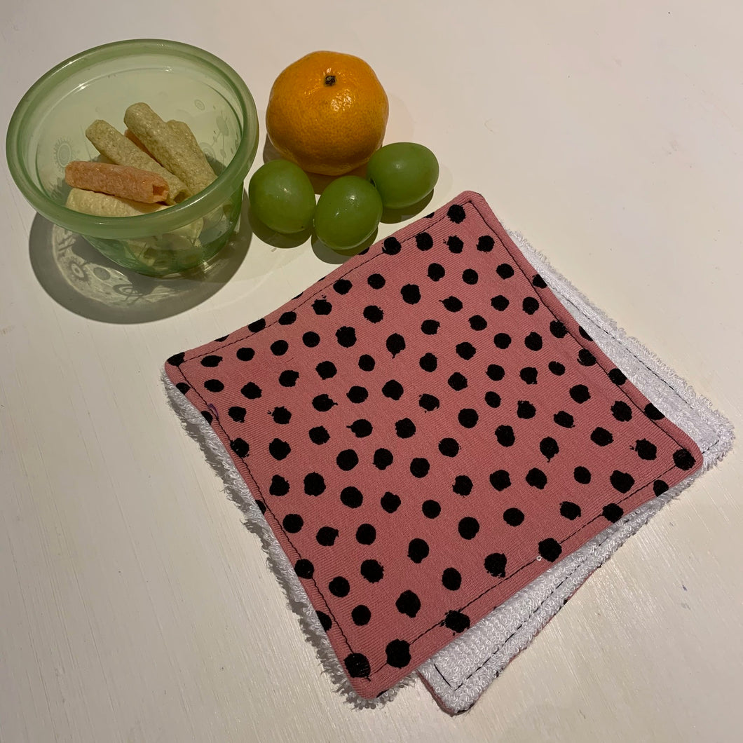 Attic People Reusable Cloth Wipes Rose Red Pink