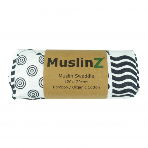 MuslinZ Bamboo/Organic Cotton Muslin Swaddle 120x120cm