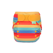 Load image into Gallery viewer, Tots Bots - Easy Fit STAR cloth reusable nappy rainbow stripes Little Twidlets
