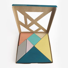 Load image into Gallery viewer, Tangram wooden puzzle, eco friendly made in spain. Little Twidlets
