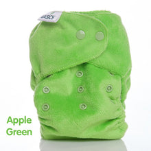 Load image into Gallery viewer, Bambooty Minky basics cloth reusable nappy, Little Twidlets Apple Green 
