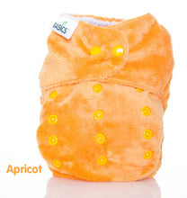 Load image into Gallery viewer, Bambooty Minky basics cloth reusable nappy, Little Twidlets Apricot orange 
