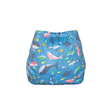 Load image into Gallery viewer, Tots Bots Reusable Swim Nappy Little Twidlets Whales 
