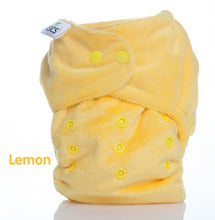 Load image into Gallery viewer, Bambooty Minky basics cloth reusable nappy, Little Twidlets lemon
