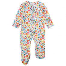 Load image into Gallery viewer, Piccalilly Footed Sleepsuit, Rainbow Meadow Little Twidlets
