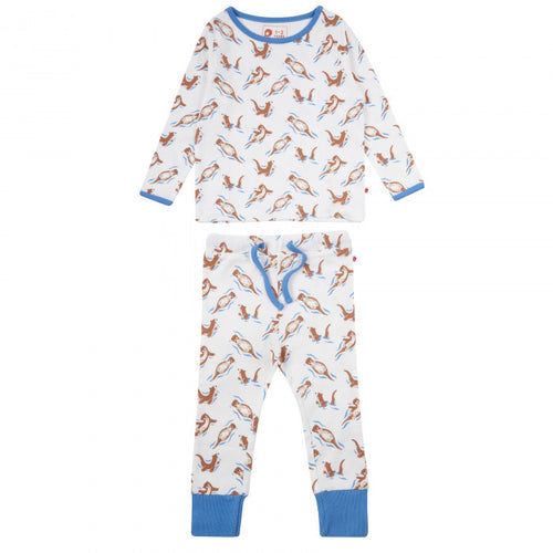 Piccalilly Kids Pyjamas - Otters Organic GOTS sustainable pjs Little Twidlets